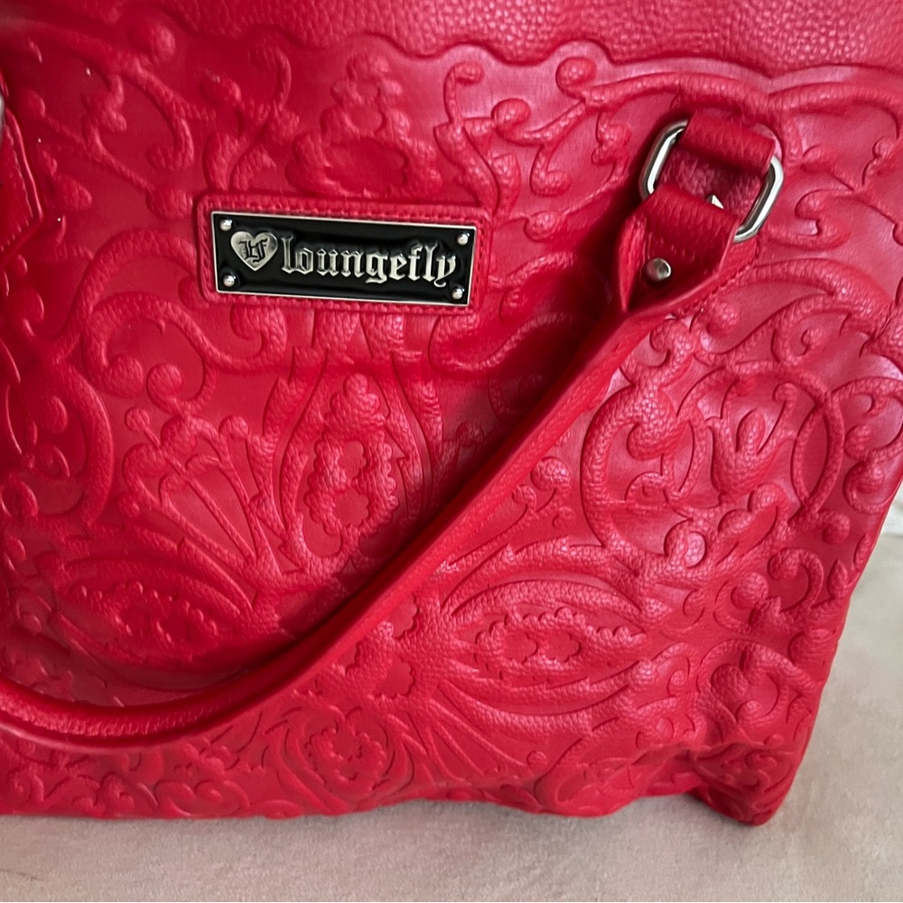 Loungefly Embossed Red Shoulder Bag
